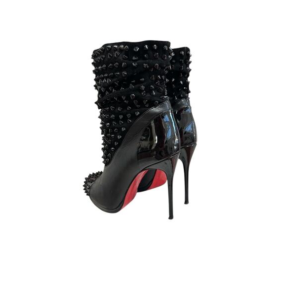 Christian Louboutin Womens Spike Wars Stiletto Booties Black Size 35 Leather - Picture 6 of 14